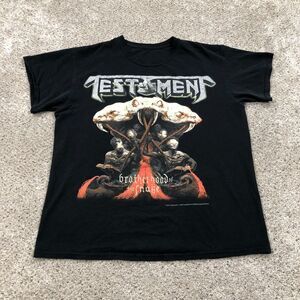Heavy Metal Shirt Adult Medium Black Testament Graphic Rock Grunge Punk Mens